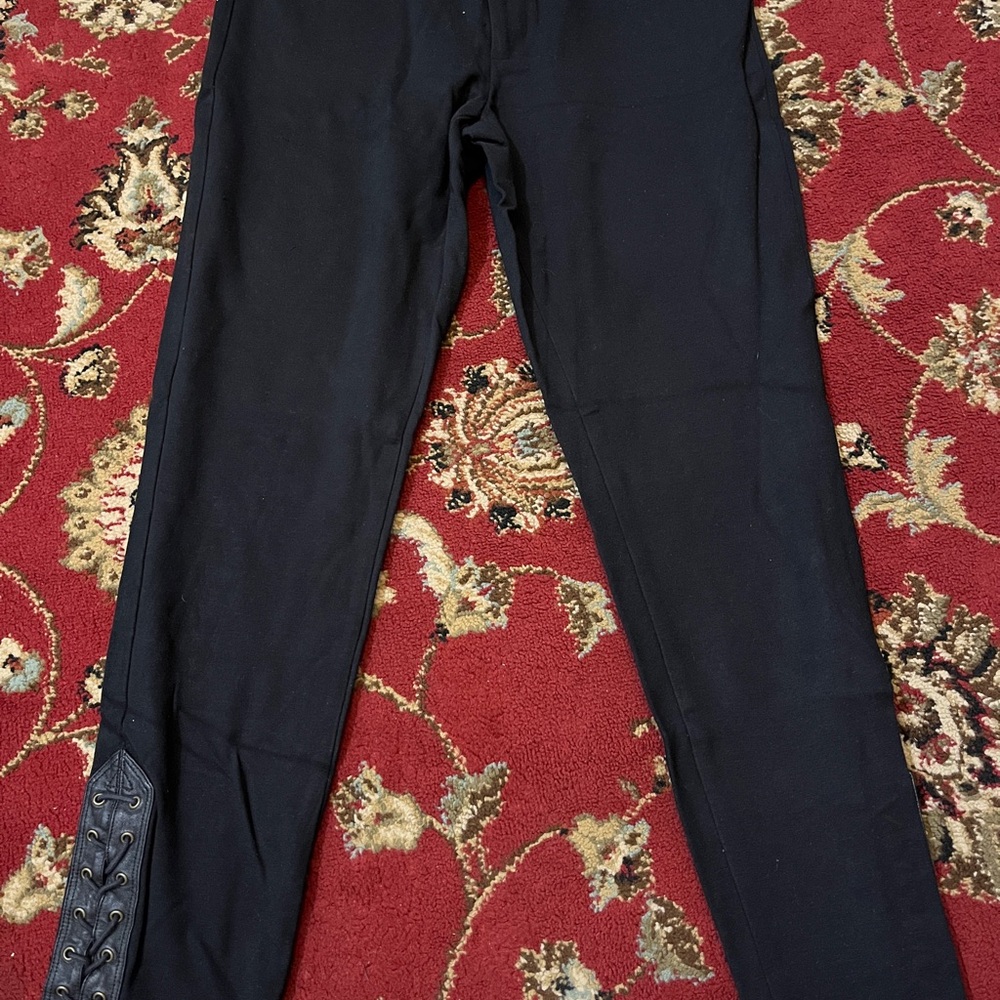 Ralph Lauren Black Lace-Up Jeggings